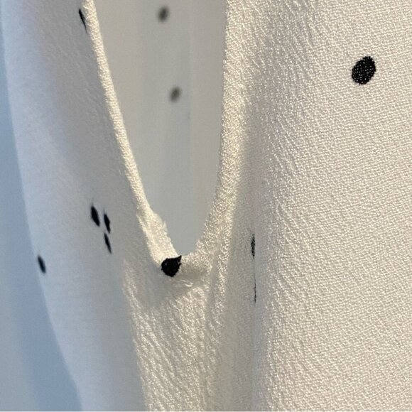 Oak + Fort Polka Dot Rayon Wrap Dress Size M - Picture 7 of 16